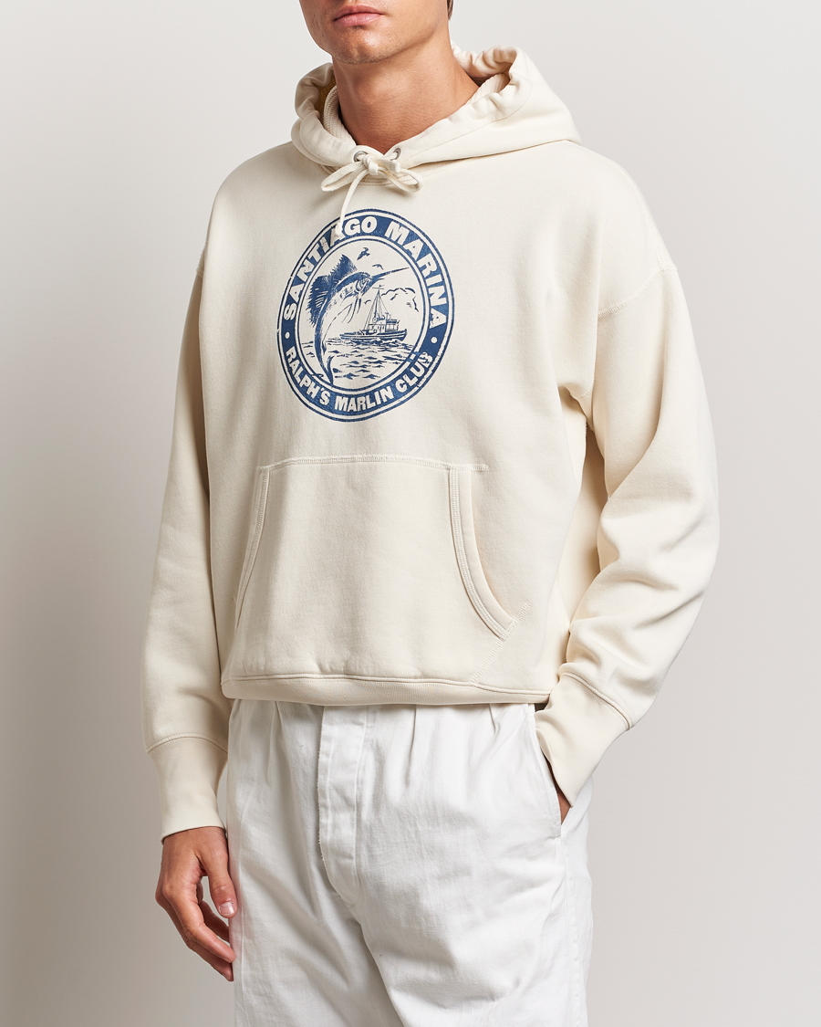 Herre |  | Polo Ralph Lauren | Graphic Vintage Fleece Hoodie Herbal Milk