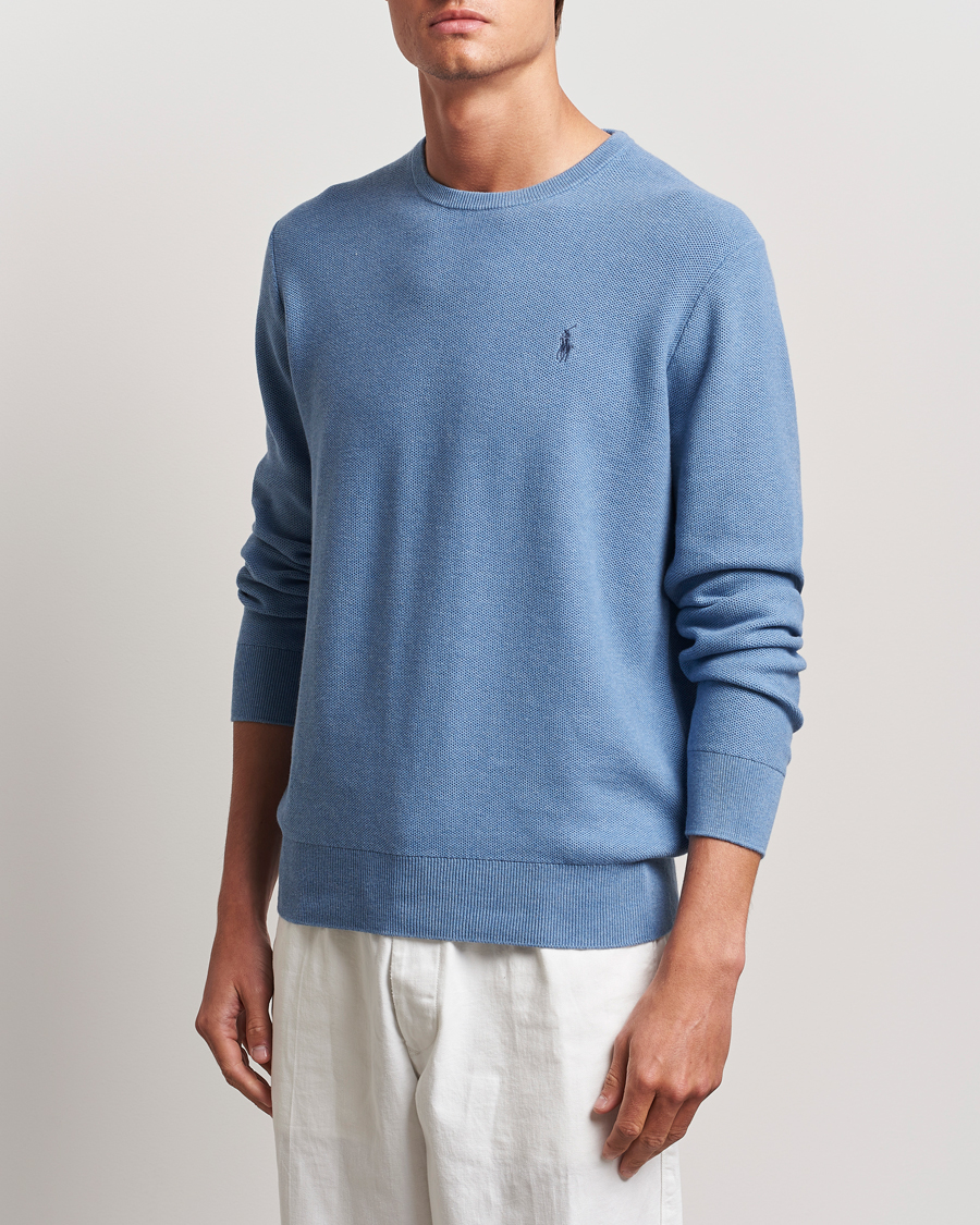 Herre | Trøjer | Polo Ralph Lauren | Textured Crew Neck Sweater Lake Heather