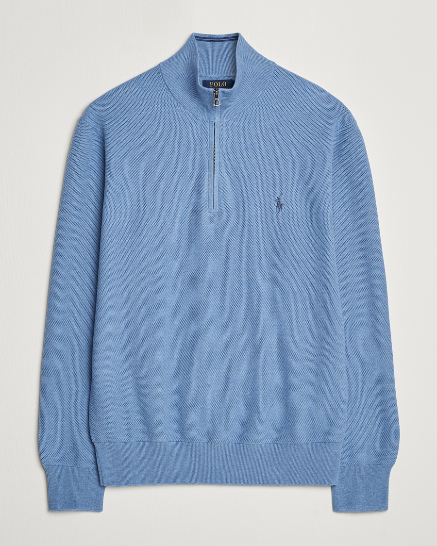 Herre | Trøjer | Polo Ralph Lauren | Textured Half Zip Lake Heather