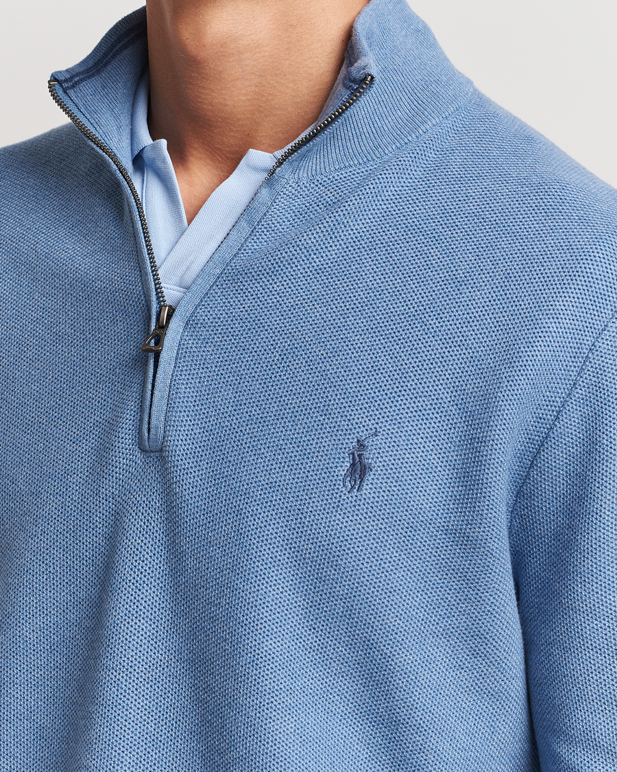 Herre | Trøjer | Polo Ralph Lauren | Textured Half Zip Lake Heather