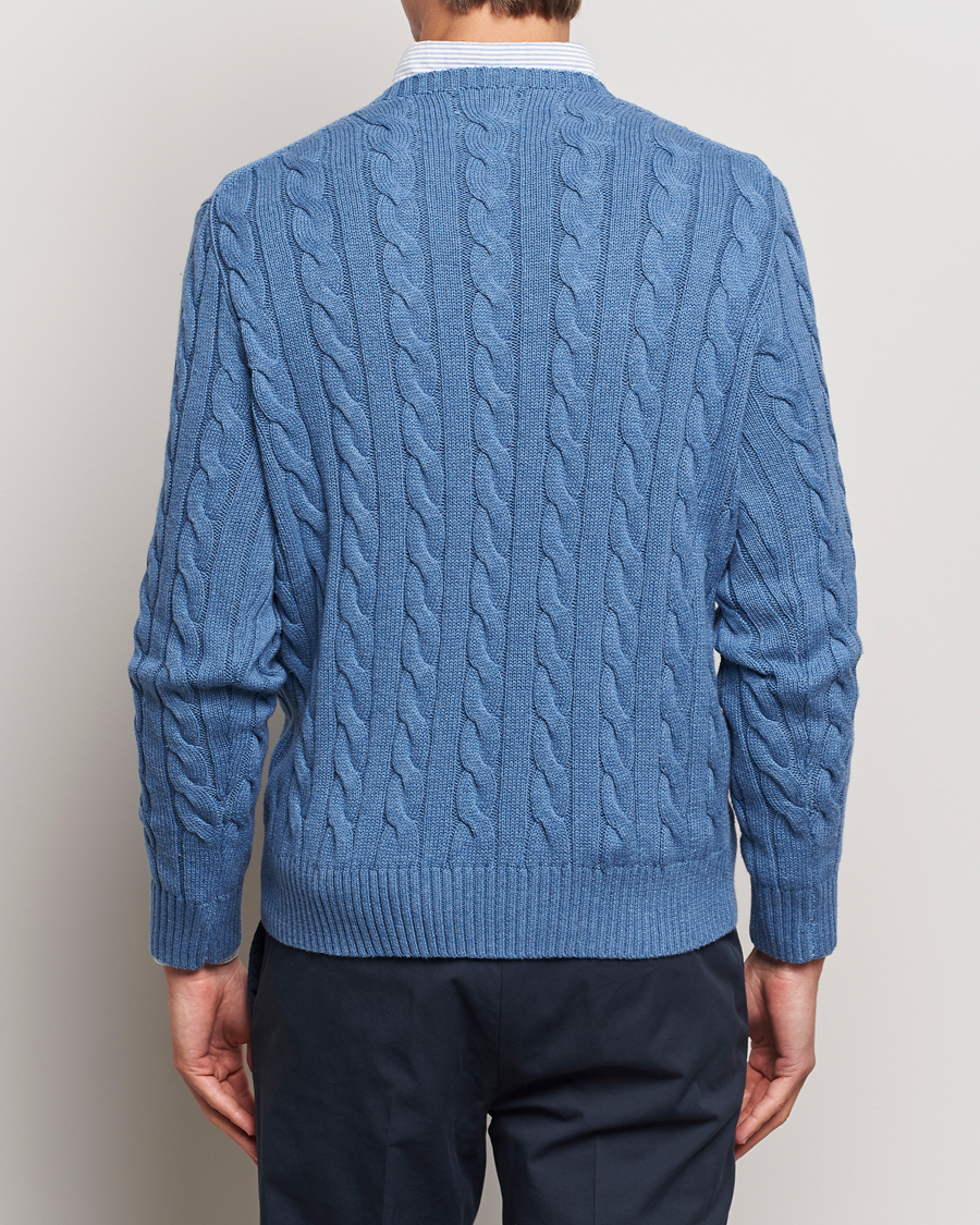 Herre | Trøjer | Polo Ralph Lauren | Cotton Cable Pullover Lake Heather