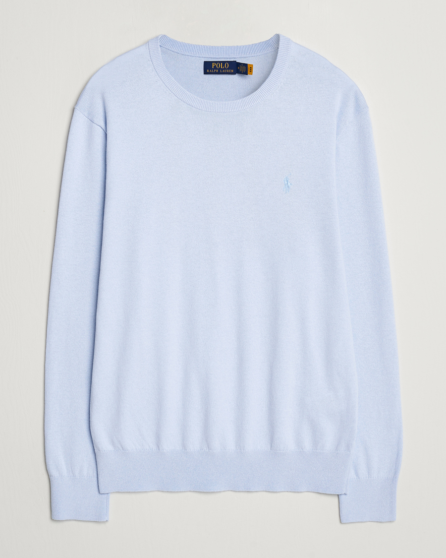 Herre | Trøjer | Polo Ralph Lauren | Cotton/Cashmere Crew Neck Pullover Oxford Blue