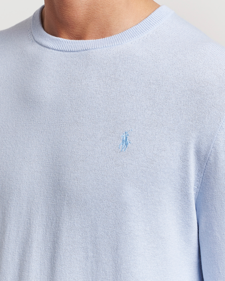 Herre | Trøjer | Polo Ralph Lauren | Cotton/Cashmere Crew Neck Pullover Oxford Blue