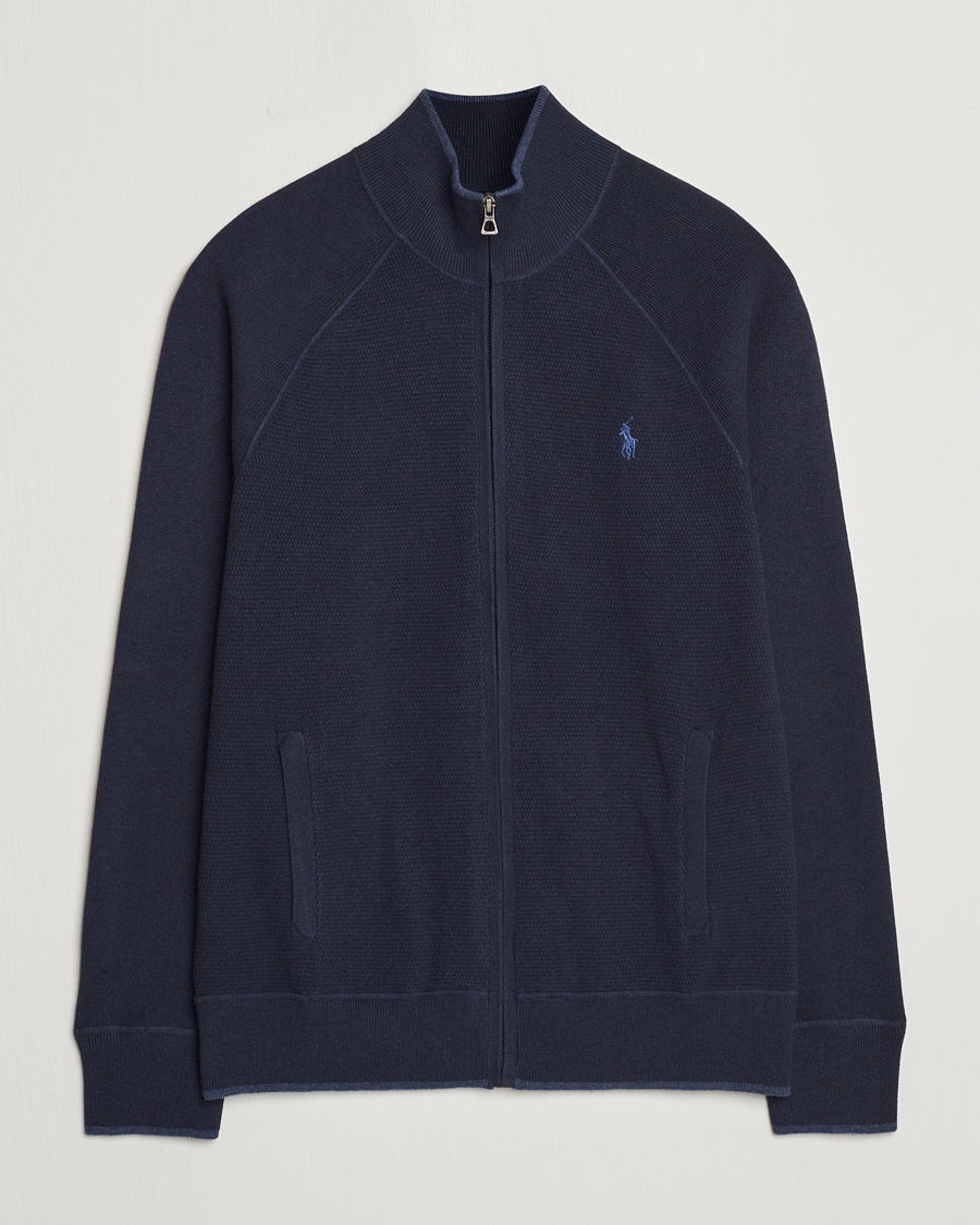 Herre | Trøjer | Polo Ralph Lauren | Textured Full Zip Navy Heather