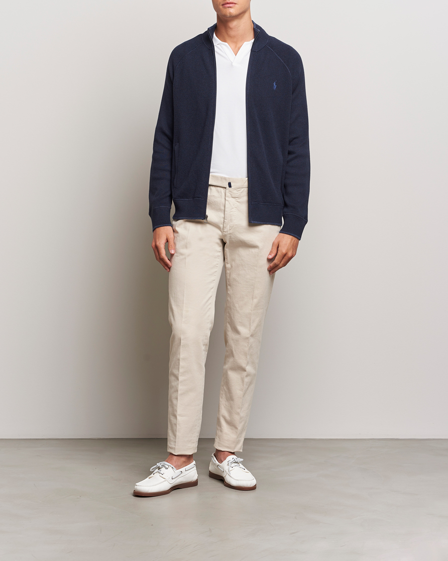Herre | Trøjer | Polo Ralph Lauren | Textured Full Zip Navy Heather