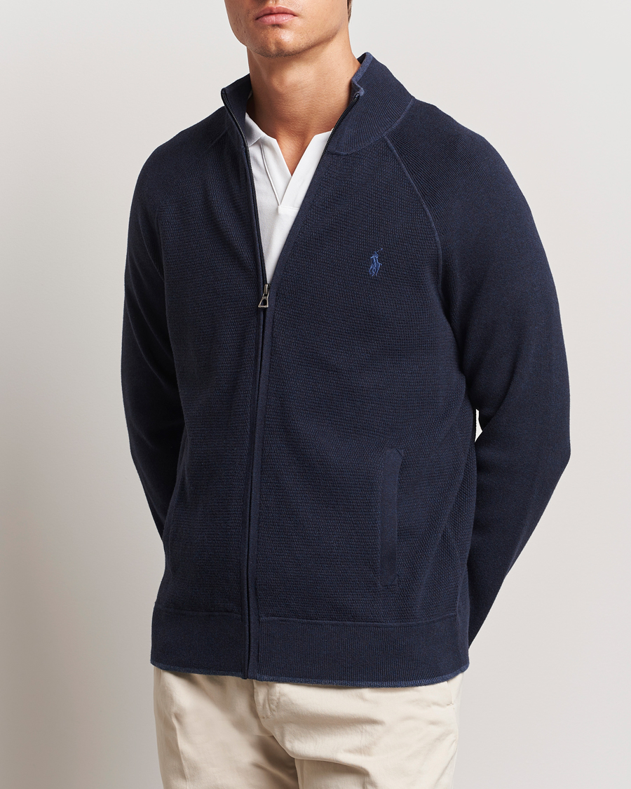 Herre | Trøjer | Polo Ralph Lauren | Textured Full Zip Navy Heather