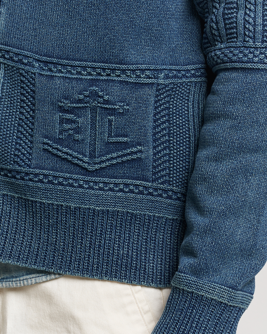 Herre | Trøjer | Polo Ralph Lauren | Knitted Shawl Collar Cardigan Dark Indigo