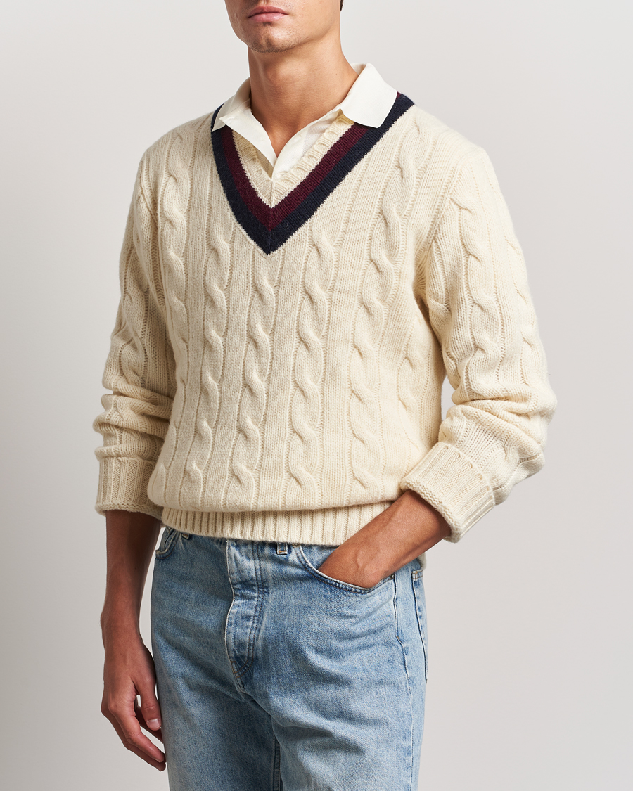 Herre | Trøjer | Polo Ralph Lauren | Wool Cricket Sweater Cream