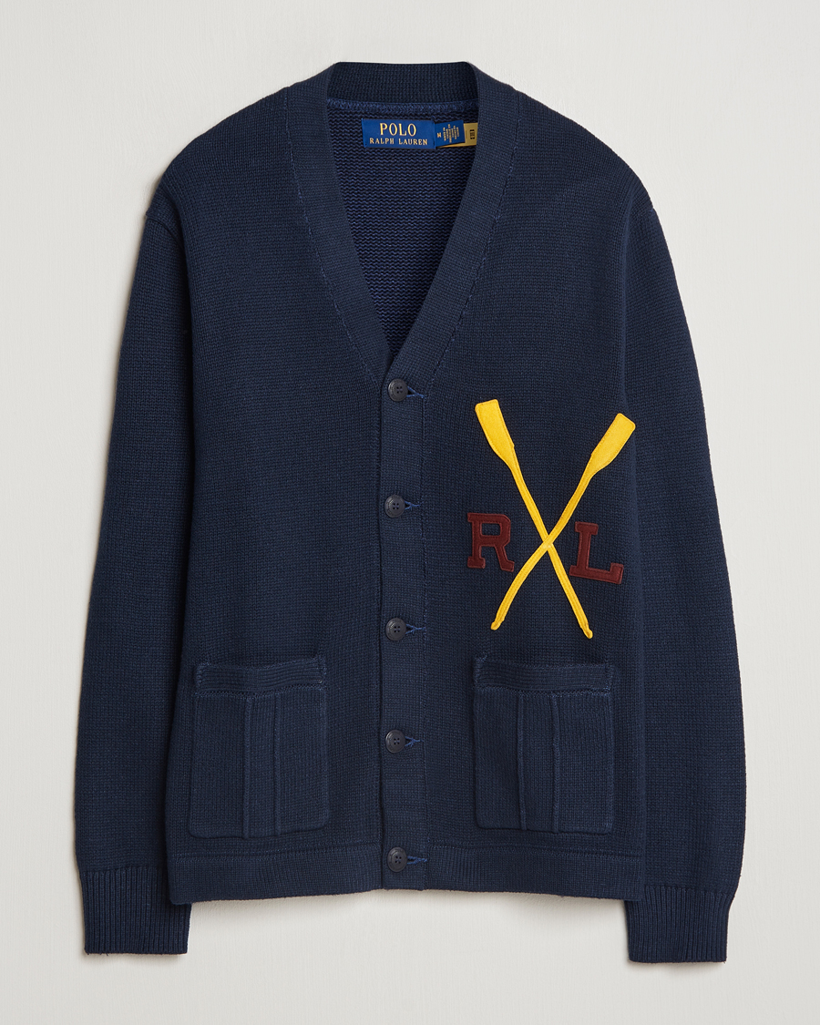 Herre | Trøjer | Polo Ralph Lauren | RL Rowing Knitted Cardigan Aviator Navy