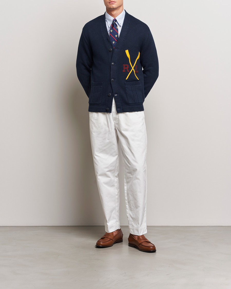 Herre | Trøjer | Polo Ralph Lauren | RL Rowing Knitted Cardigan Aviator Navy