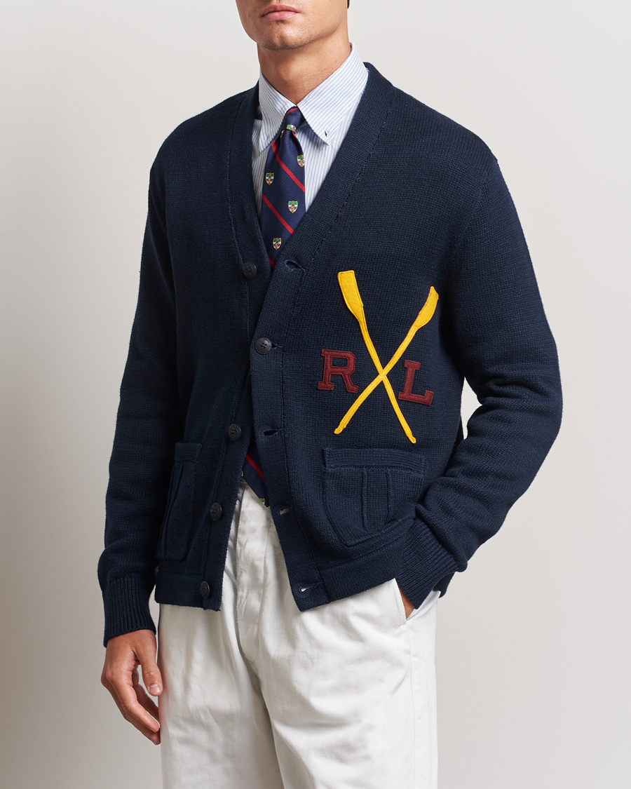 Herre | Trøjer | Polo Ralph Lauren | RL Rowing Knitted Cardigan Aviator Navy