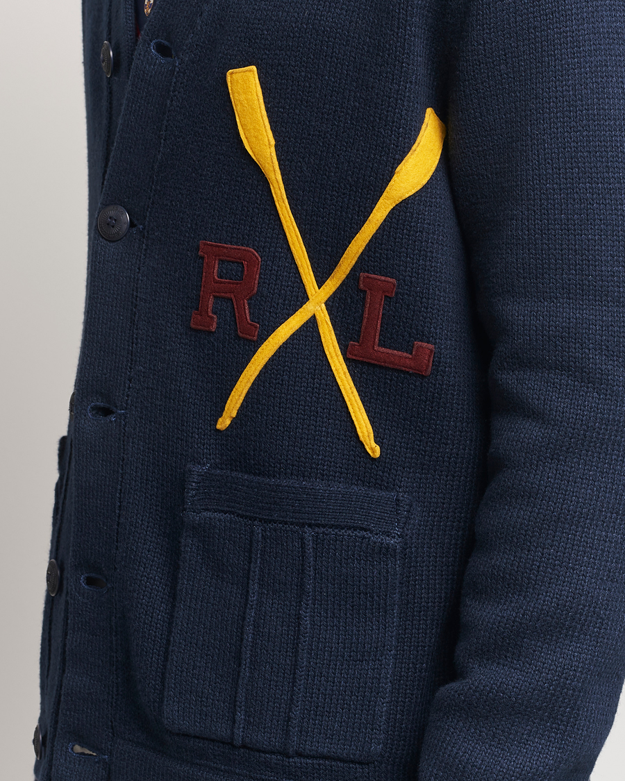 Herre | Trøjer | Polo Ralph Lauren | RL Rowing Knitted Cardigan Aviator Navy