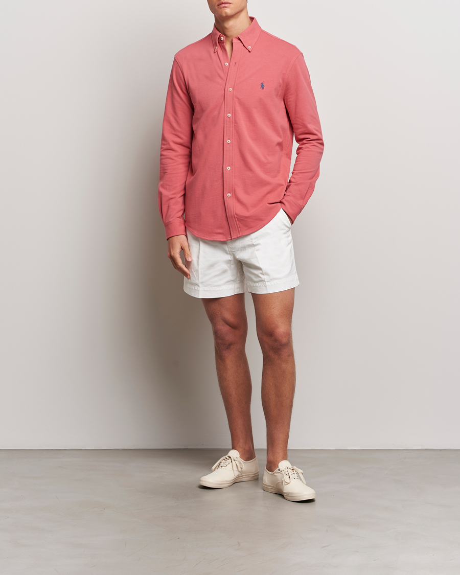 Herre | Skjorter | Polo Ralph Lauren | Featherweight Mesh Shirt Adirondack Berry