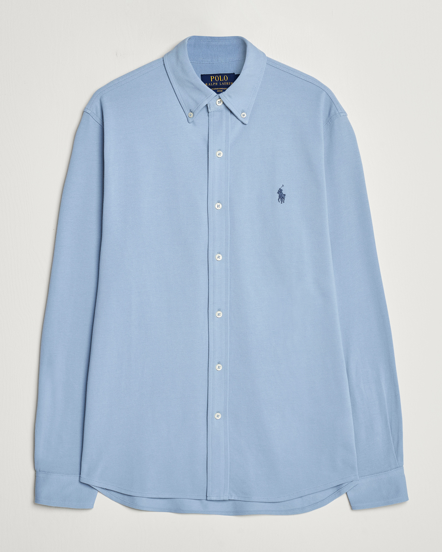 Herre | Skjorter | Polo Ralph Lauren | Featherweight Mesh Shirt Vessel Blue