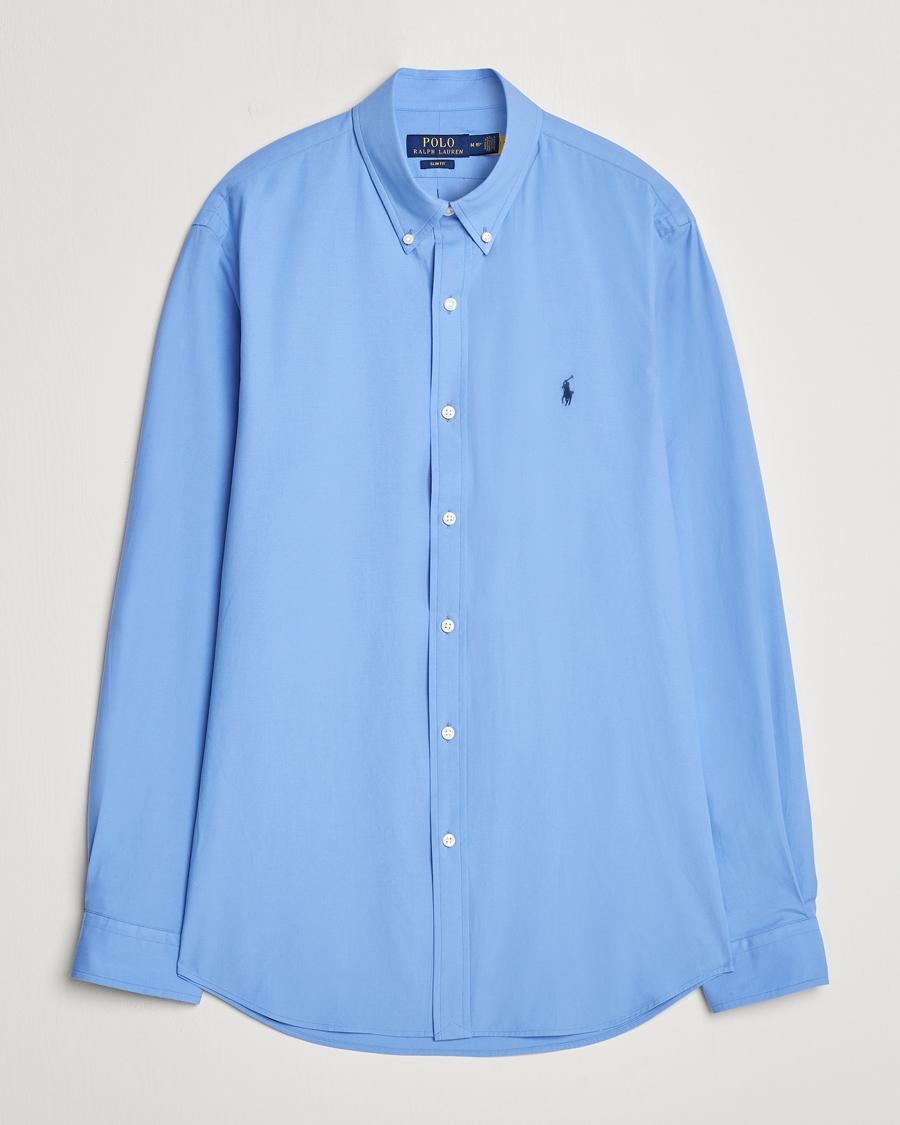 Herre | Skjorter | Polo Ralph Lauren | Slim Fit Poplin Shirt Harbor Island Blue