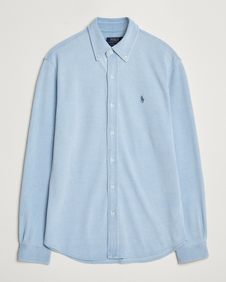 Herre | Skjorter | Polo Ralph Lauren | Featherweight Mesh Shirt Light Indigo