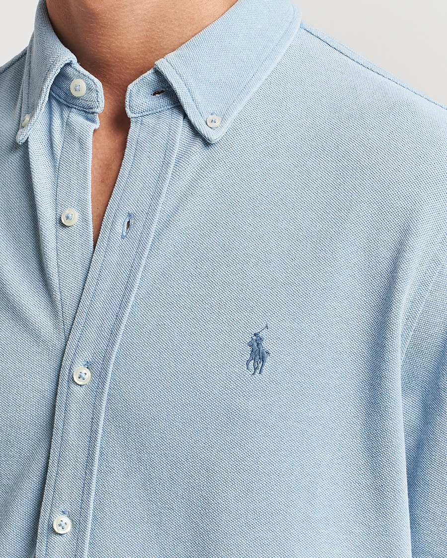 Herre | Skjorter | Polo Ralph Lauren | Featherweight Mesh Shirt Light Indigo
