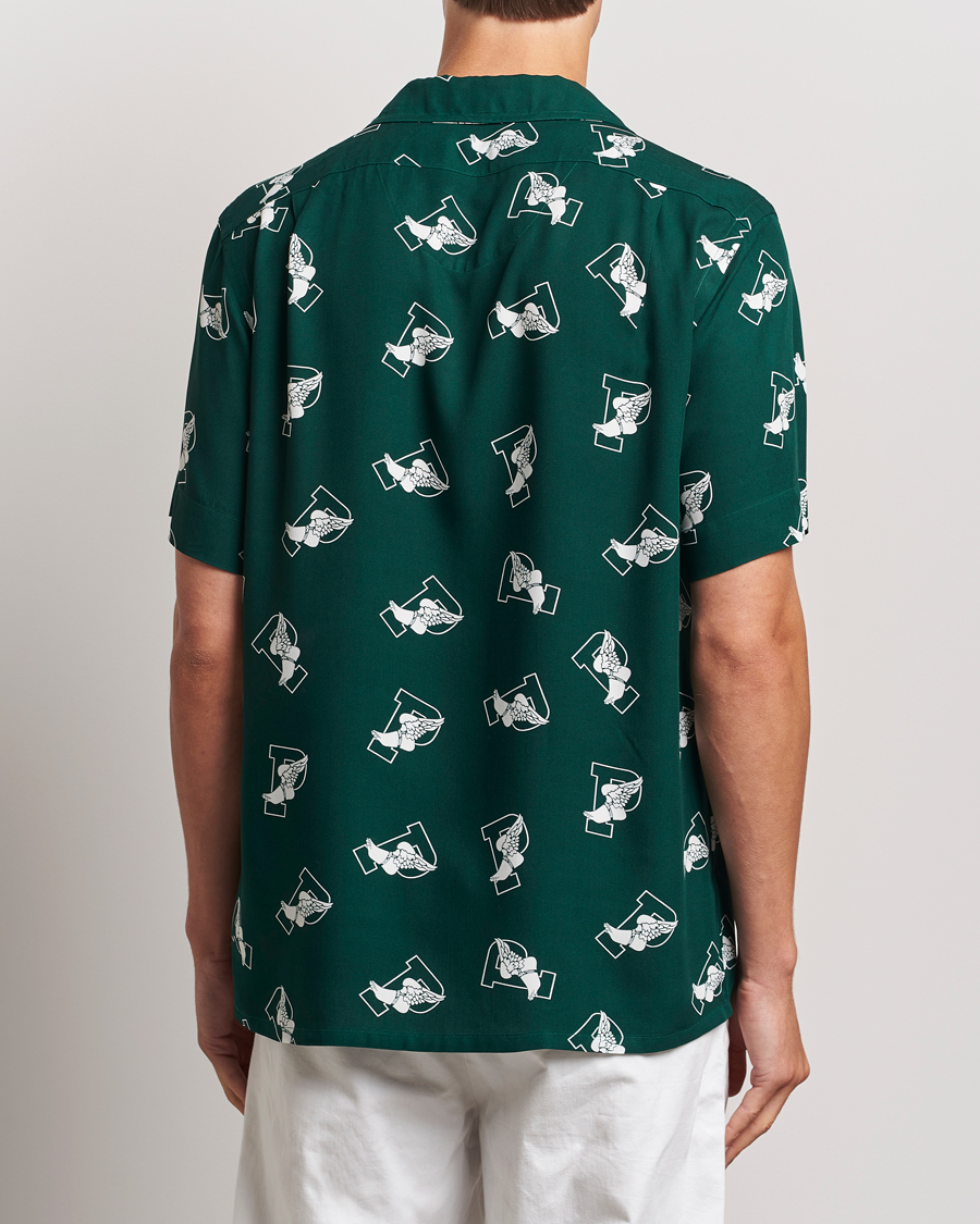 Herre | Skjorter | Polo Ralph Lauren | Printed P Wing Short Sleeve Shirt Toss Green