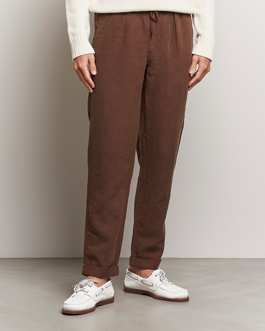 Herre |  | Polo Ralph Lauren | Prepster Linen Trousers Chocolate Mousse