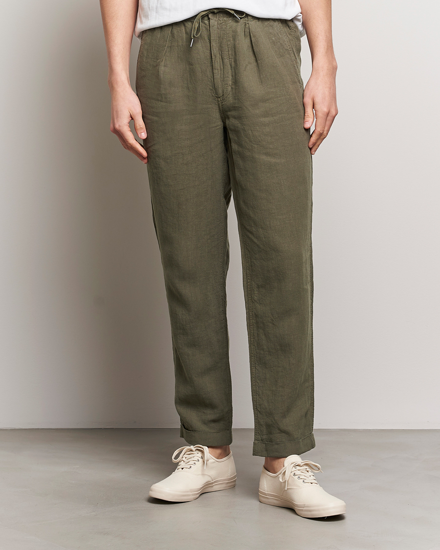 Herre | The linen lifestyle | Polo Ralph Lauren | Prepster Linen Trousers Thermal Green