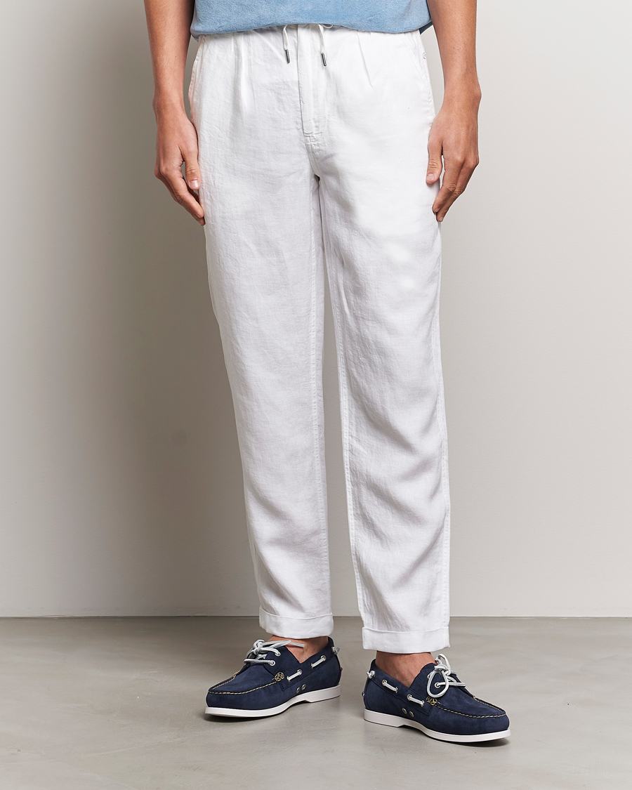 Herre | Polo Ralph Lauren | Polo Ralph Lauren | Prepster Linen Trousers Ceramice White