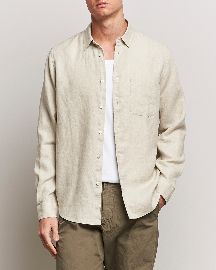 Herre | Tøj | Samsøe Samsøe | Liam Linen Shirt Castle Wall