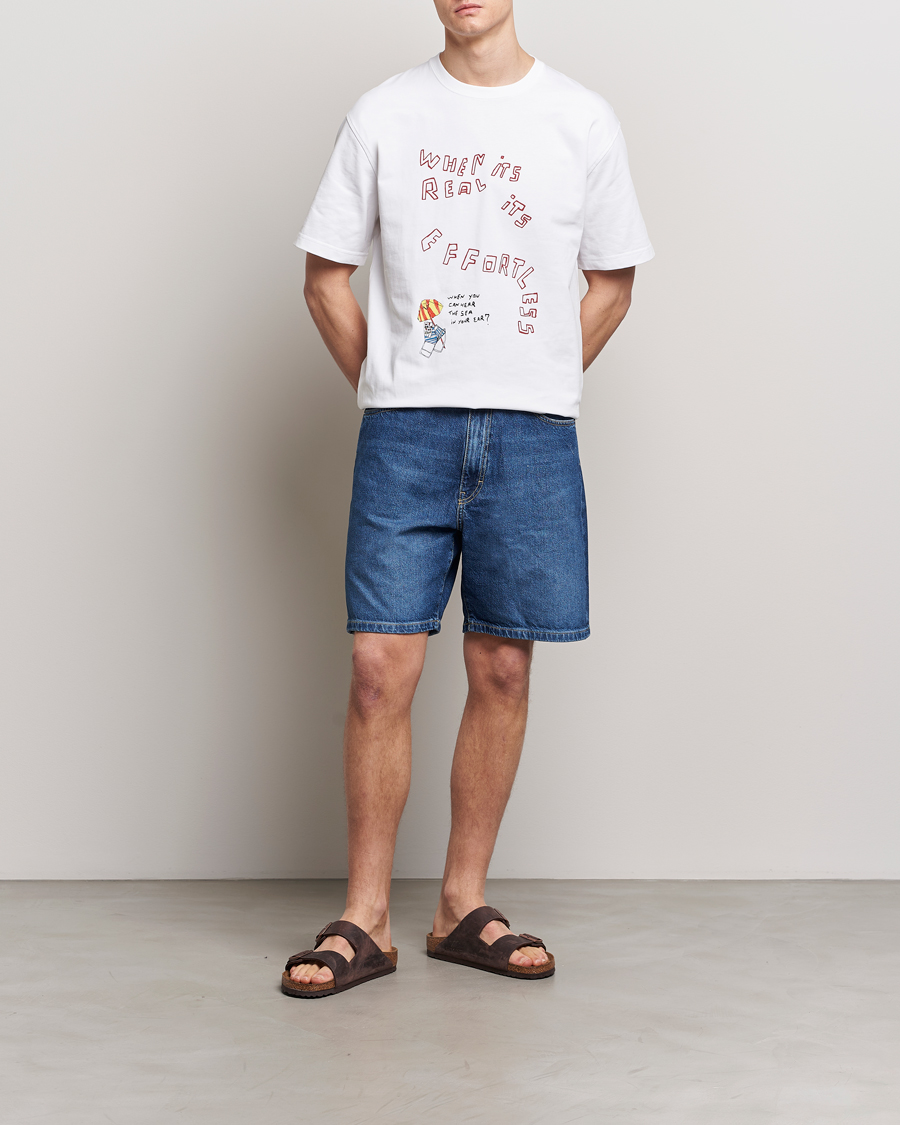 Herre | T-Shirts | Samsøe Samsøe | Sagiotto Printed Crew Neck T-Shirt White Effortless
