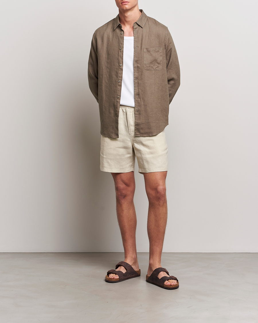 Herre | Shorts | Samsøe Samsøe | Sajabari Linen Drawstring Shorts Castle Wall