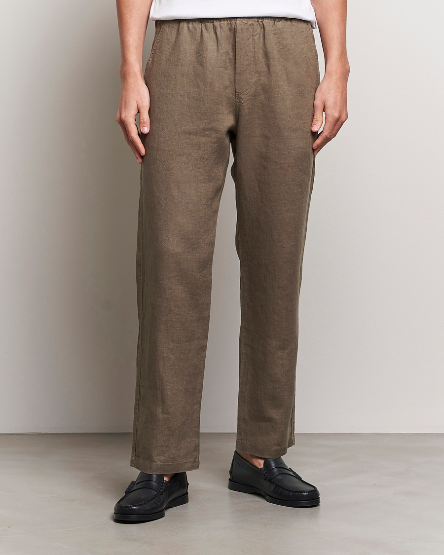 Herre | The linen lifestyle | Samsøe Samsøe | Sajabari Linen Drawstring Trousers Bungee Cord