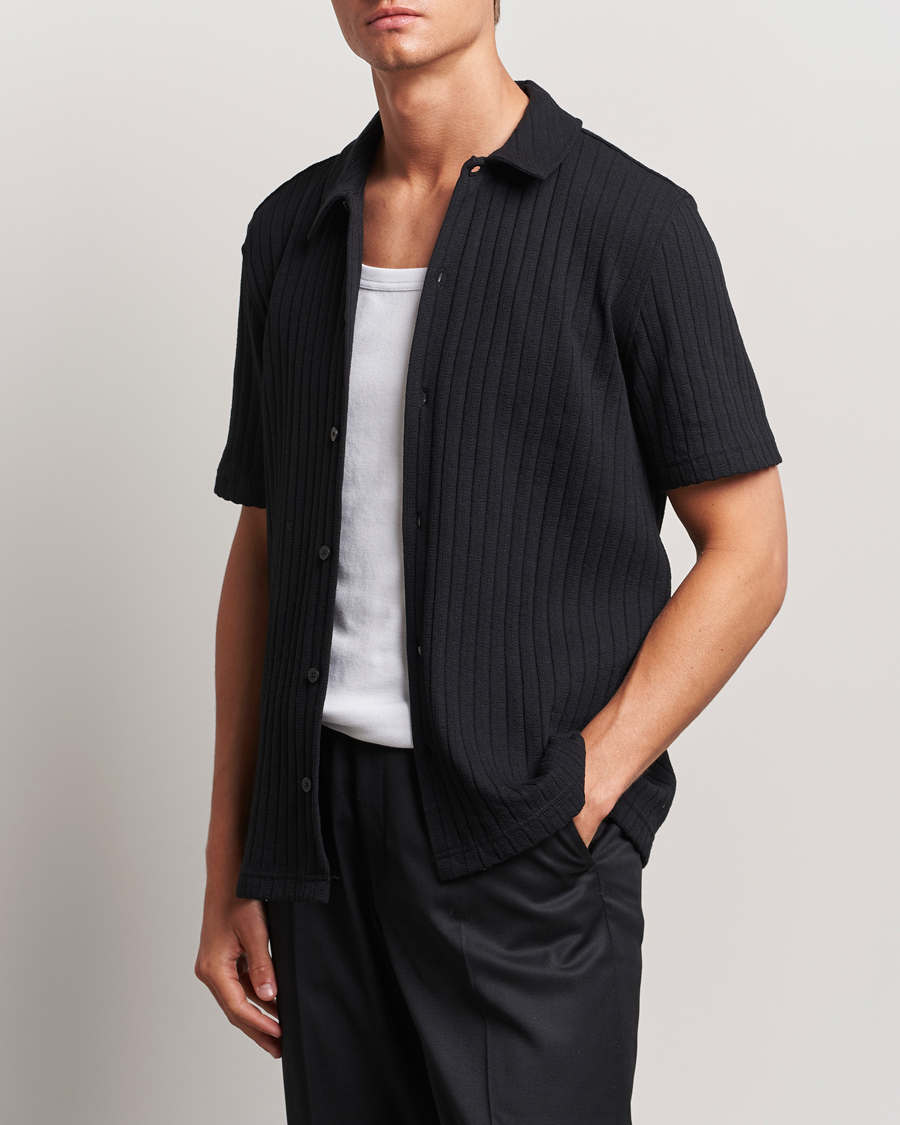 Herre | Skjorter | Samsøe Samsøe | Sakvistbro Structured Short Sleeve Shirt Black