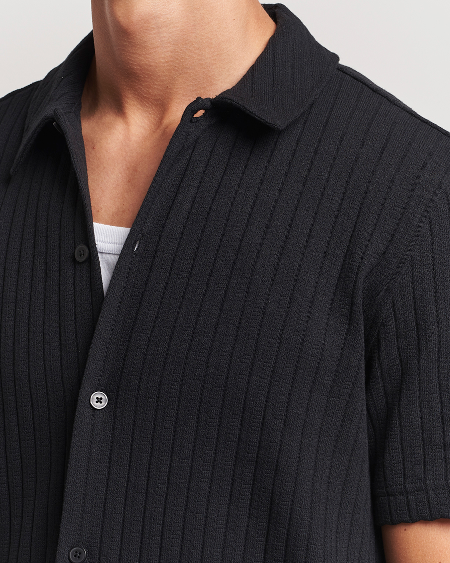 Herre | Skjorter | Samsøe Samsøe | Sakvistbro Structured Short Sleeve Shirt Black