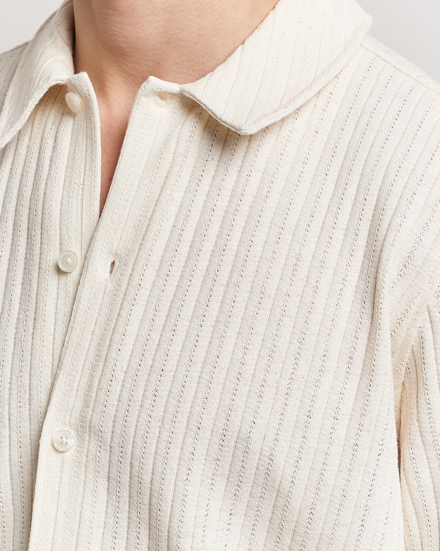 Herre | Skjorter | Samsøe Samsøe | Sakvistbro Structured Short Sleeve Shirt Clear Cream
