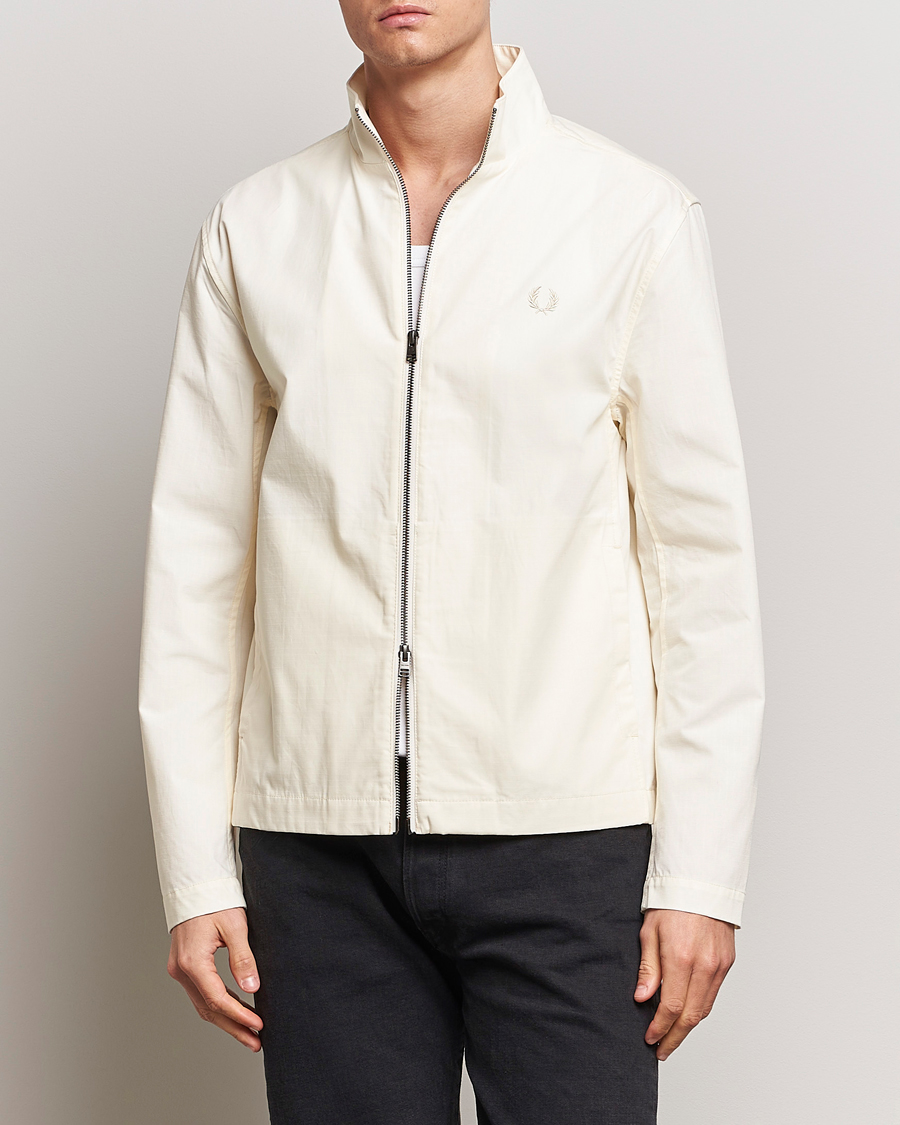 Men |  | Fred Perry | Woven Ripstop Shirt Jacket Ecru