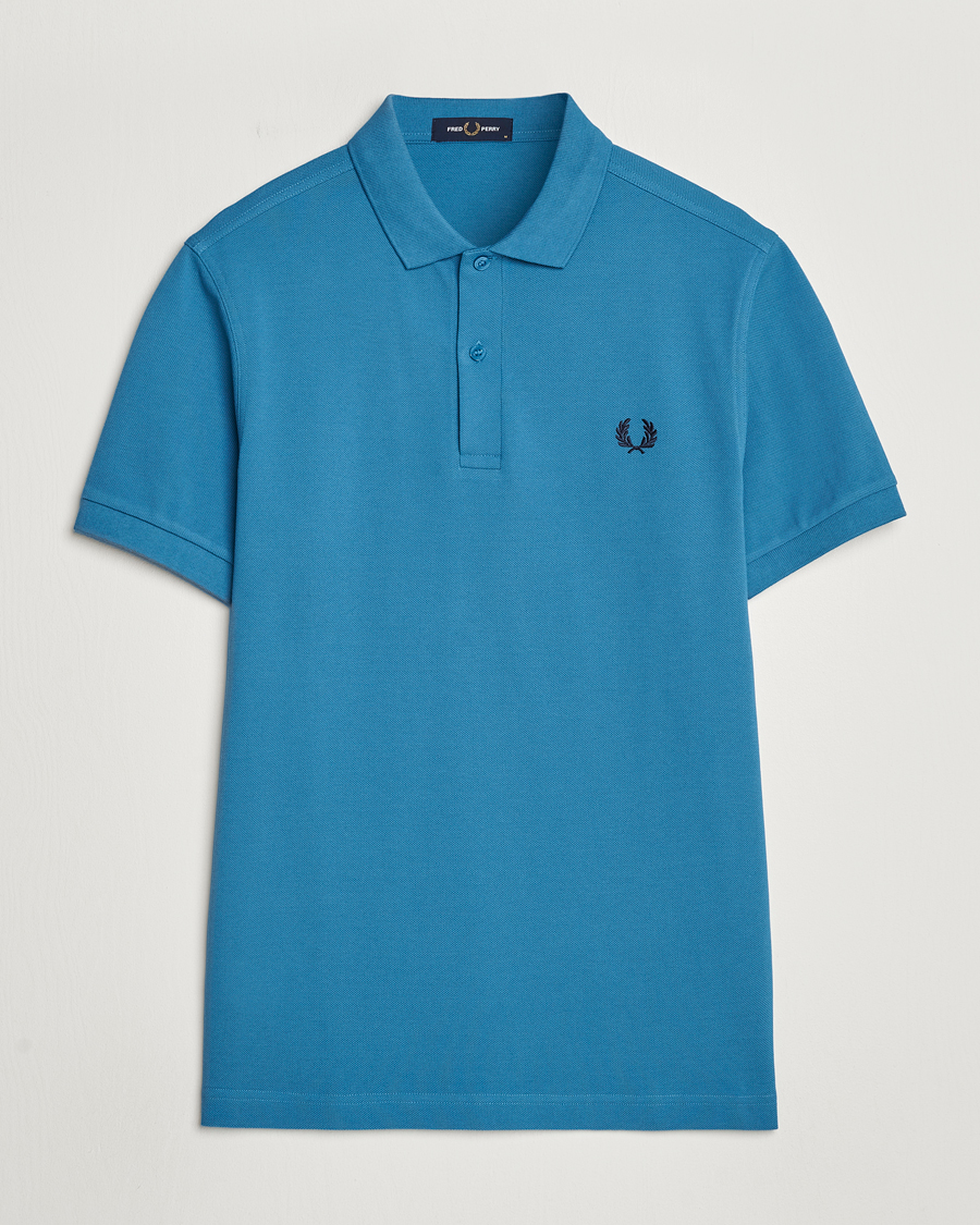 Herre | Polotrøjer | Fred Perry | Plain Polo Shirt Ocean Blue