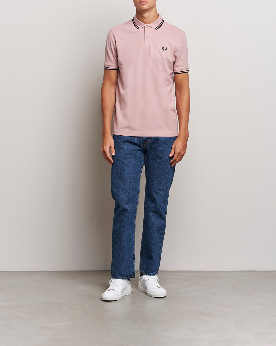 Herre | Polotrøjer | Fred Perry | Twin Tipped Polo Shirt Dusty Rose Pink