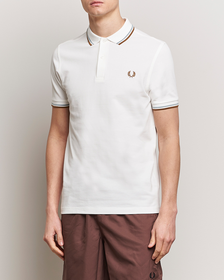 Herre | Kortærmede polotrøjer | Fred Perry | Twin Tipped Polo Shirt Snow White