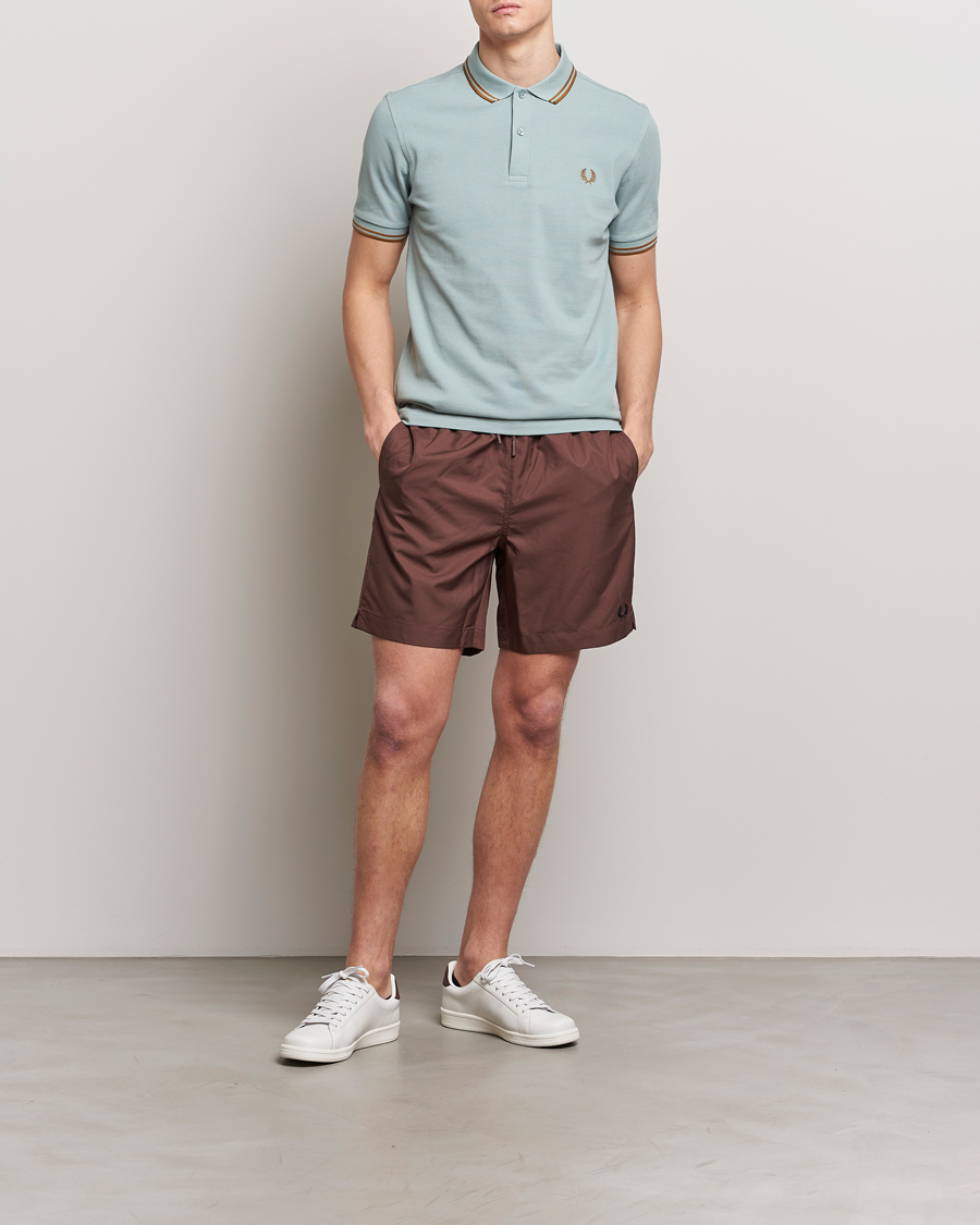 Herre | Polotrøjer | Fred Perry | Twin Tipped Polo Shirt Silver Blue