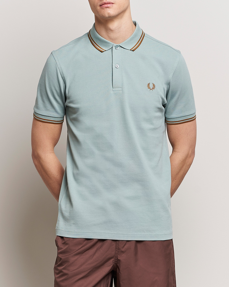 Herre | Nye produktbilleder | Fred Perry | Twin Tipped Polo Shirt Silver Blue