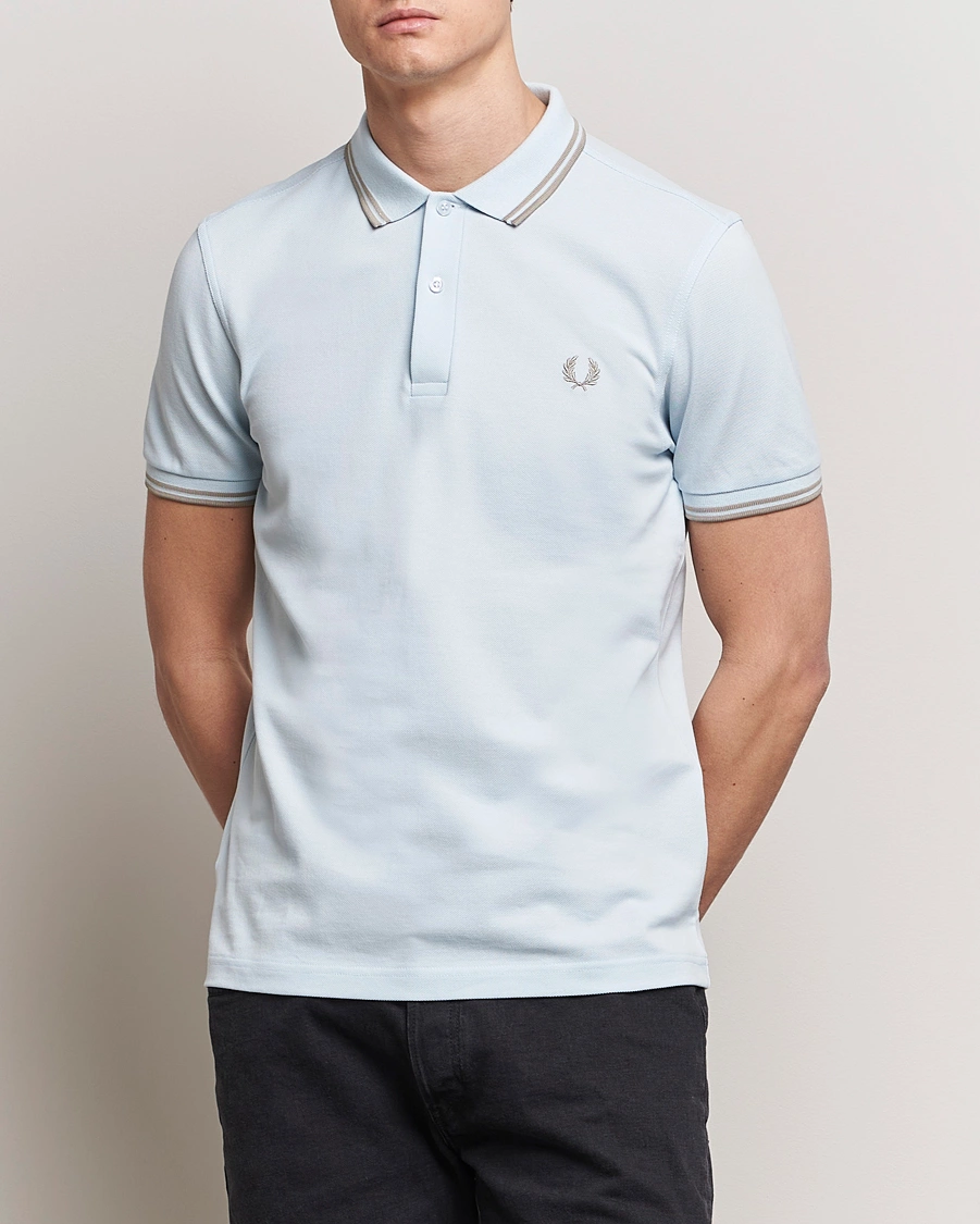 Herre | Nyheder | Fred Perry | Twin Tipped Polo Shirt Light Ice