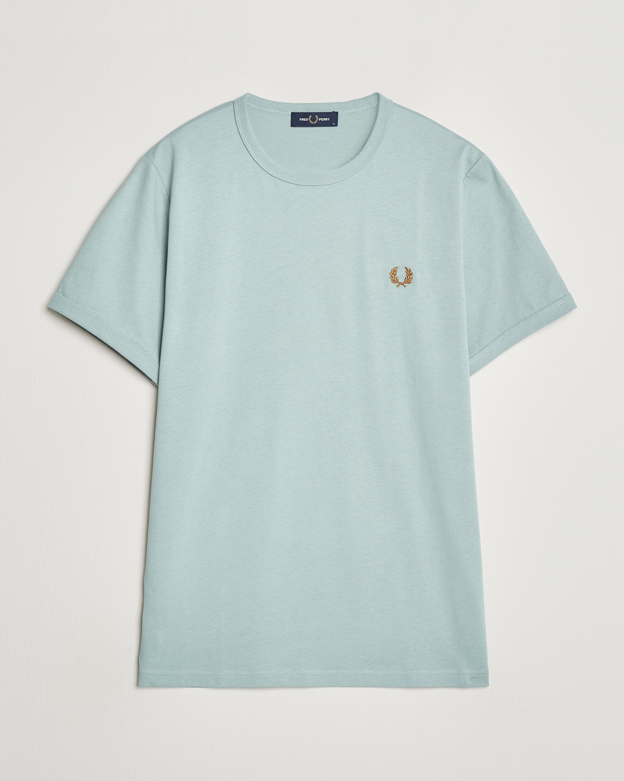 Herre |  | Fred Perry | Ringer T-Shirt Silver Blue