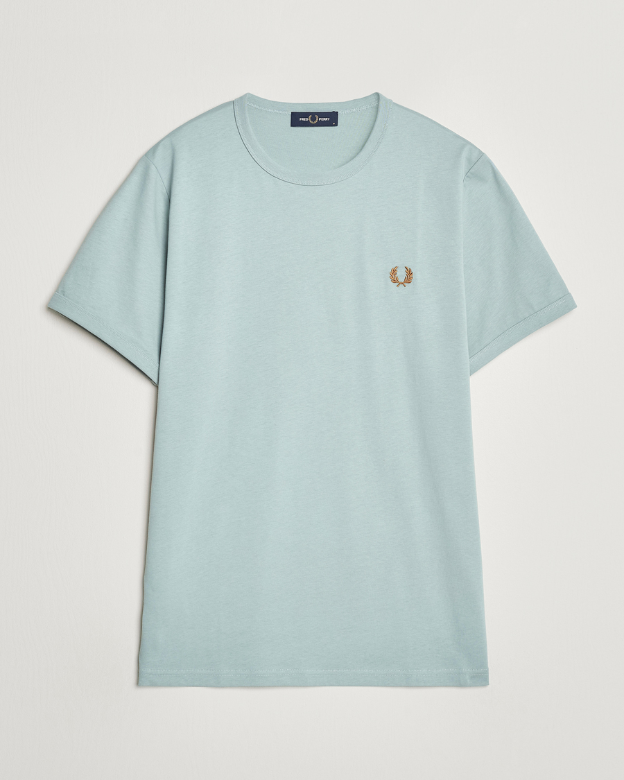 Herre | T-Shirts | Fred Perry | Ringer T-Shirt Silver Blue