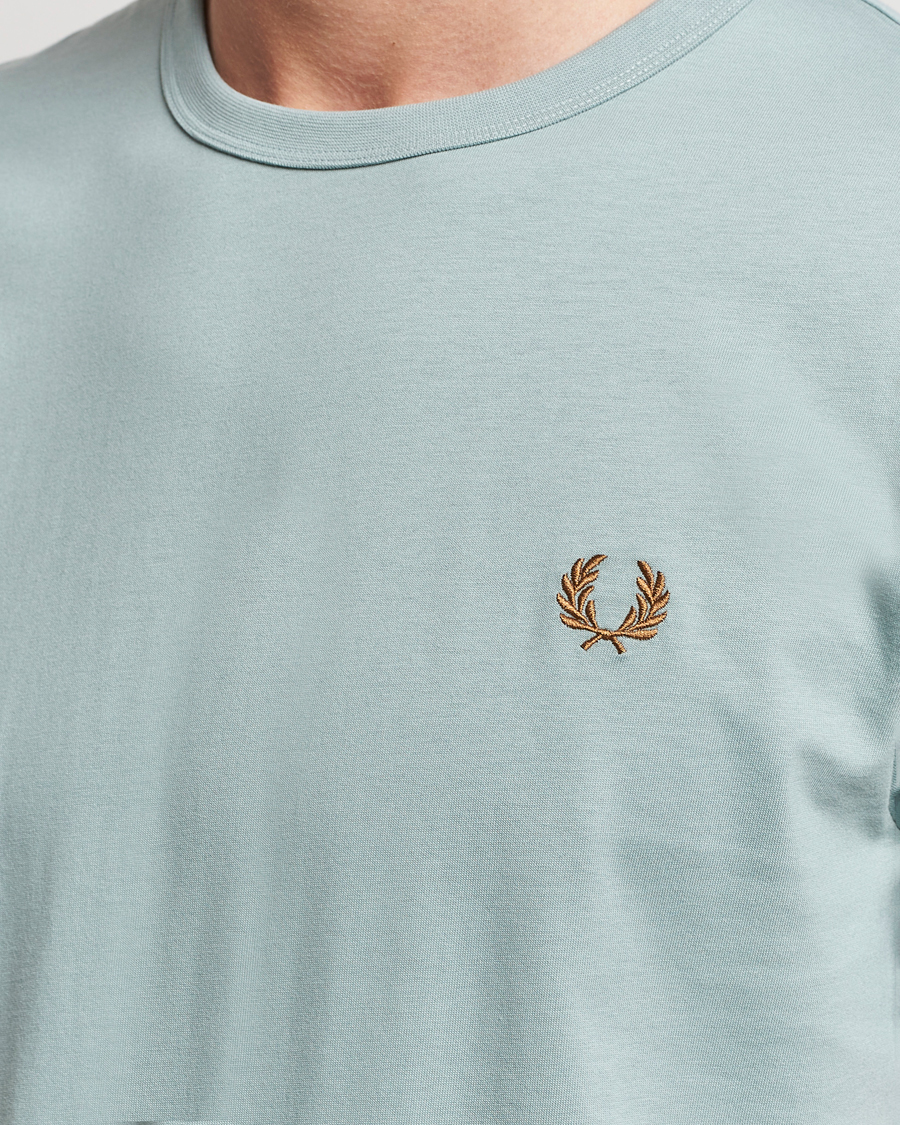 Herre | T-Shirts | Fred Perry | Ringer T-Shirt Silver Blue