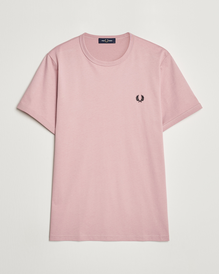 Herre | T-Shirts | Fred Perry | Ringer T-Shirt Dusty Rose Pink