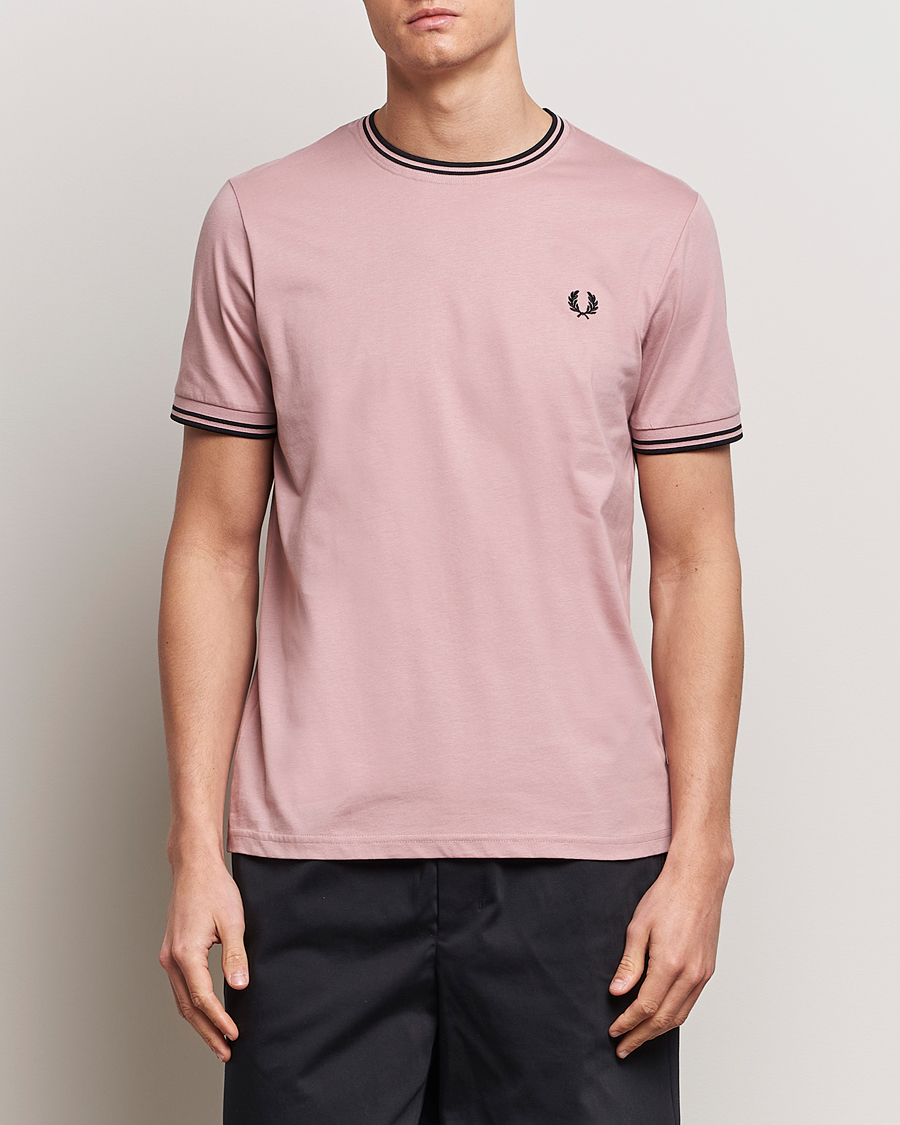 Herre |  | Fred Perry | Twin Tipped T-Shirt Dusty Rose Pink