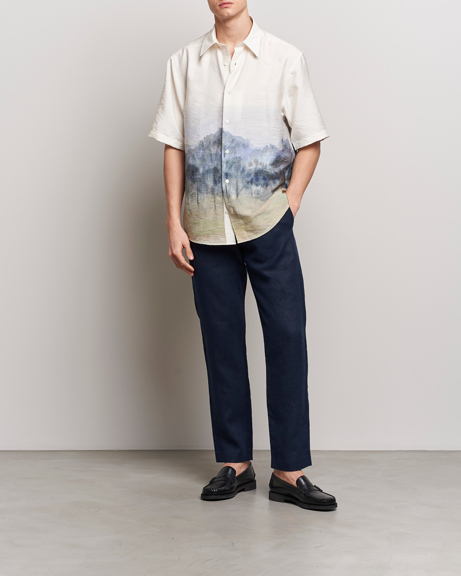 Herre | Bukser | NN07 | Theo Linen Trousers Navy Blue
