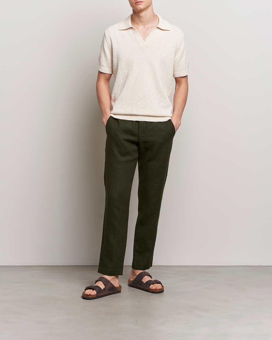 Herr |  | NN07 | Theo Linen Trousers Rosin Green