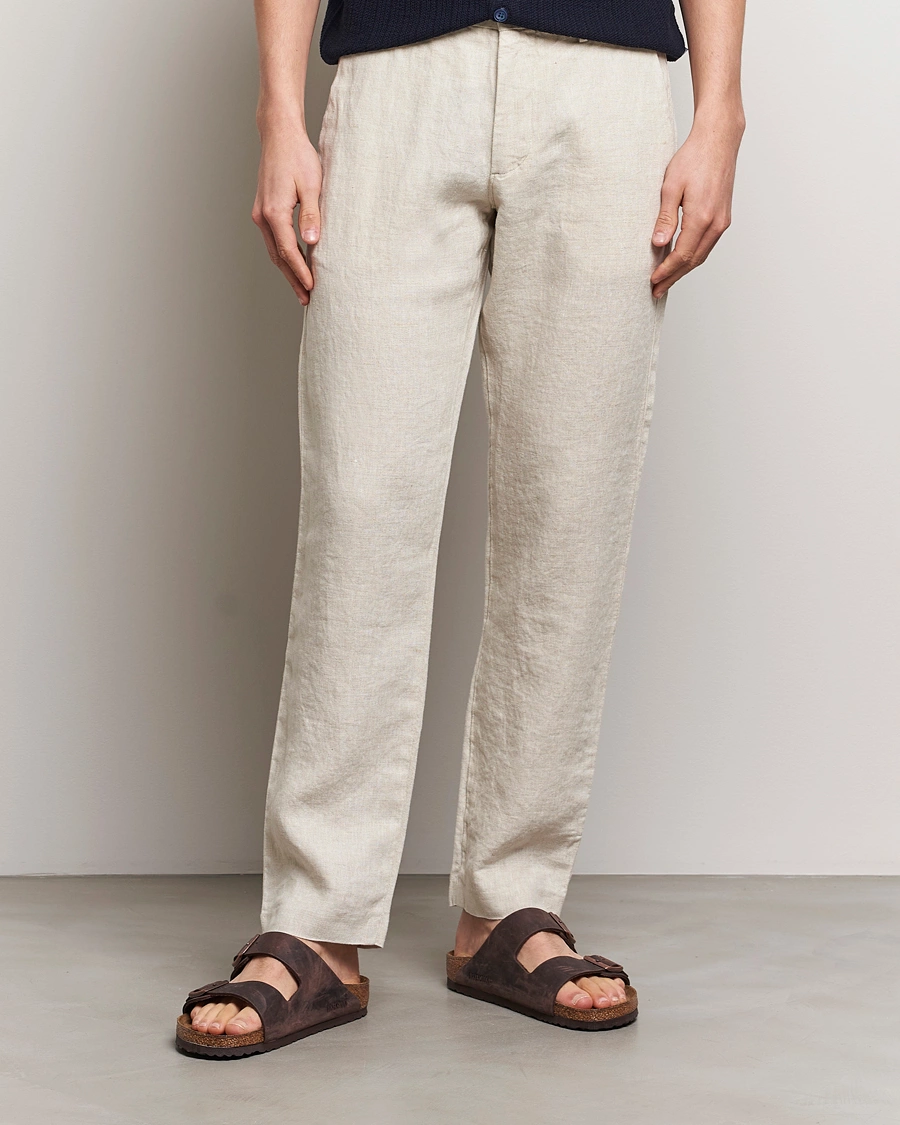 Herre | Nyheder | NN07 | Theo Linen Trousers Oat