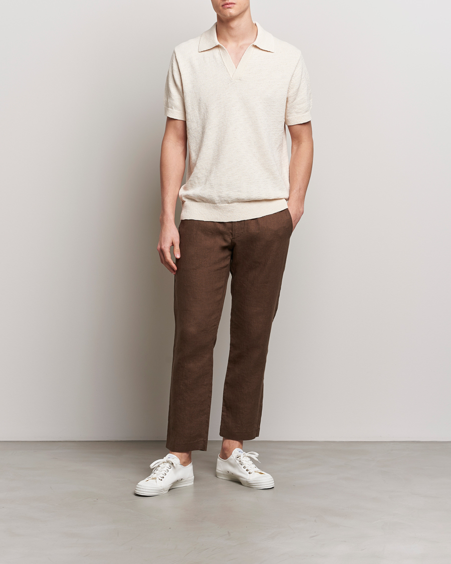 Herre | Bukser | NN07 | Theo Linen Trousers Cocoa Brown