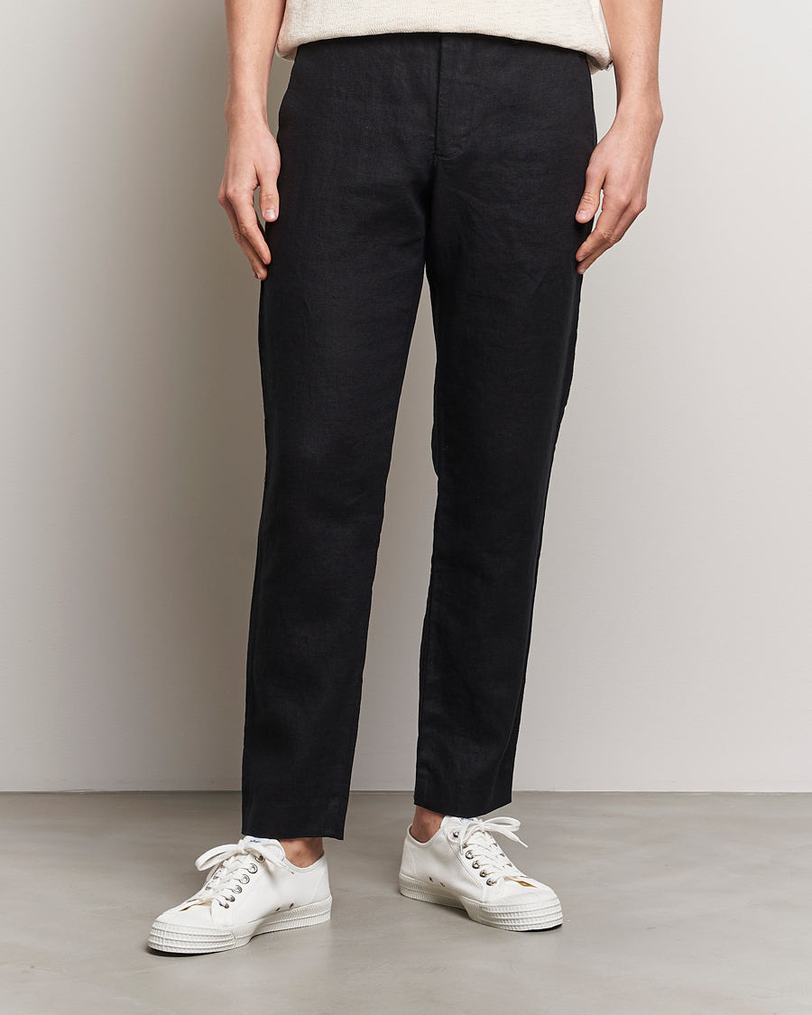 Herre | The linen lifestyle | NN07 | Theo Linen Trousers Black