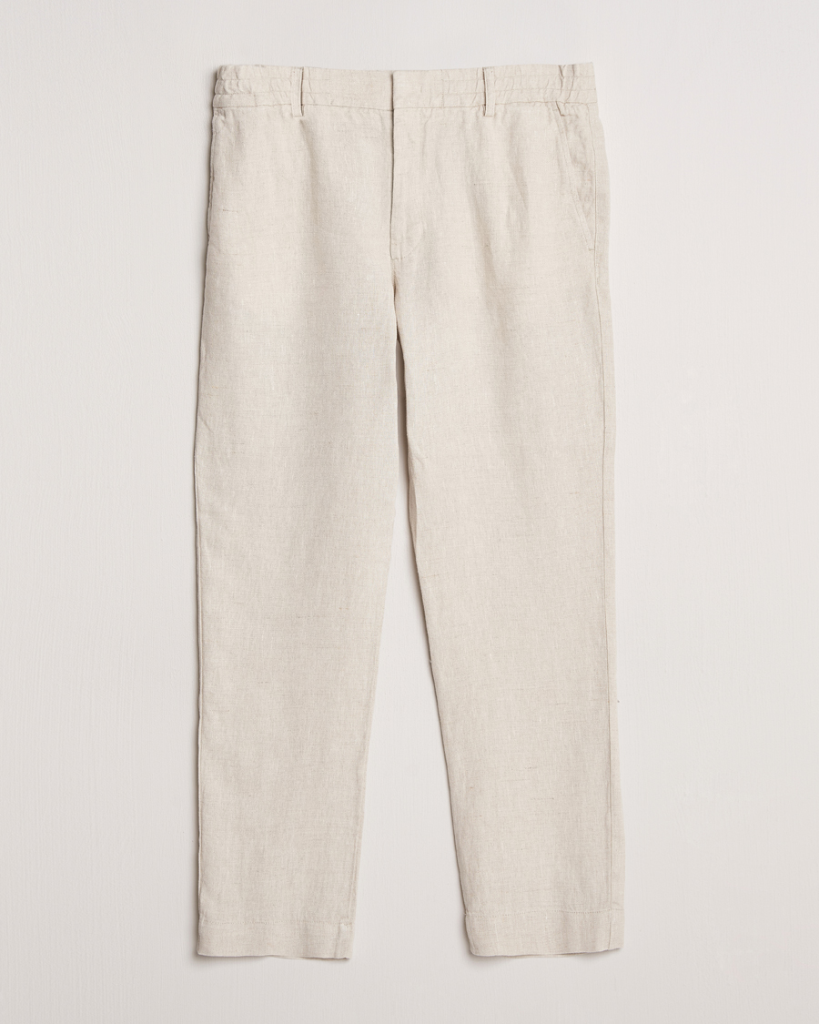 Herre |  | NN07 | Billie Linen Drawstring Trousers Oat